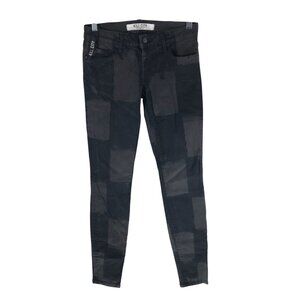 Kill City Womens Junkie Fit Black & Gray Checkered Skinny Jeans Goth Size 27